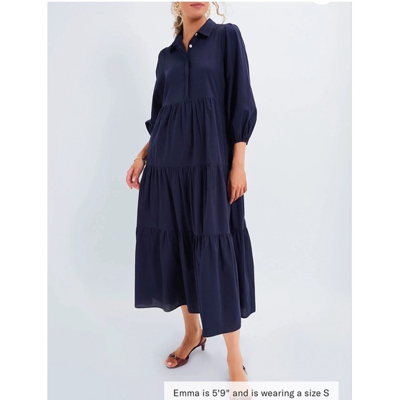 POMANDER PLACE Navy Mabel Maxi Dress - Picture 1 of 13